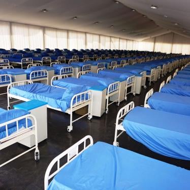 Rows of beds inside a Covid-19 coronavirus isolation center at the Sani Abacha stadium in Kano, Nigeria, April 7, 2020.